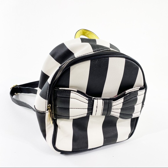 Betsey Johnson Bags Mini Backpack Black White Poshmark